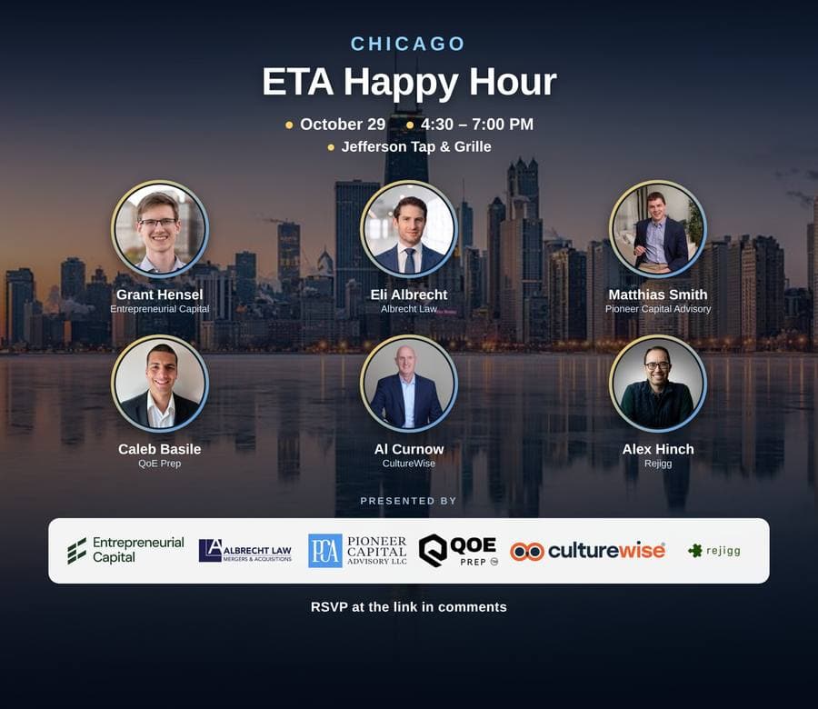 Chicago ETA Happy Hour: Thursday, October 29 · 4:30–7:00 PM, Jefferson Tap & Grille, Chicago