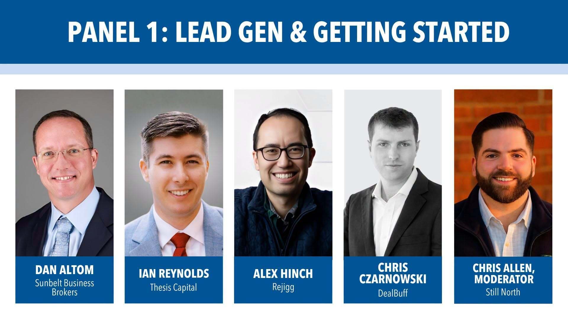 Rice ETA Conference Panel 1 flyer: Lead Gen & Getting Started